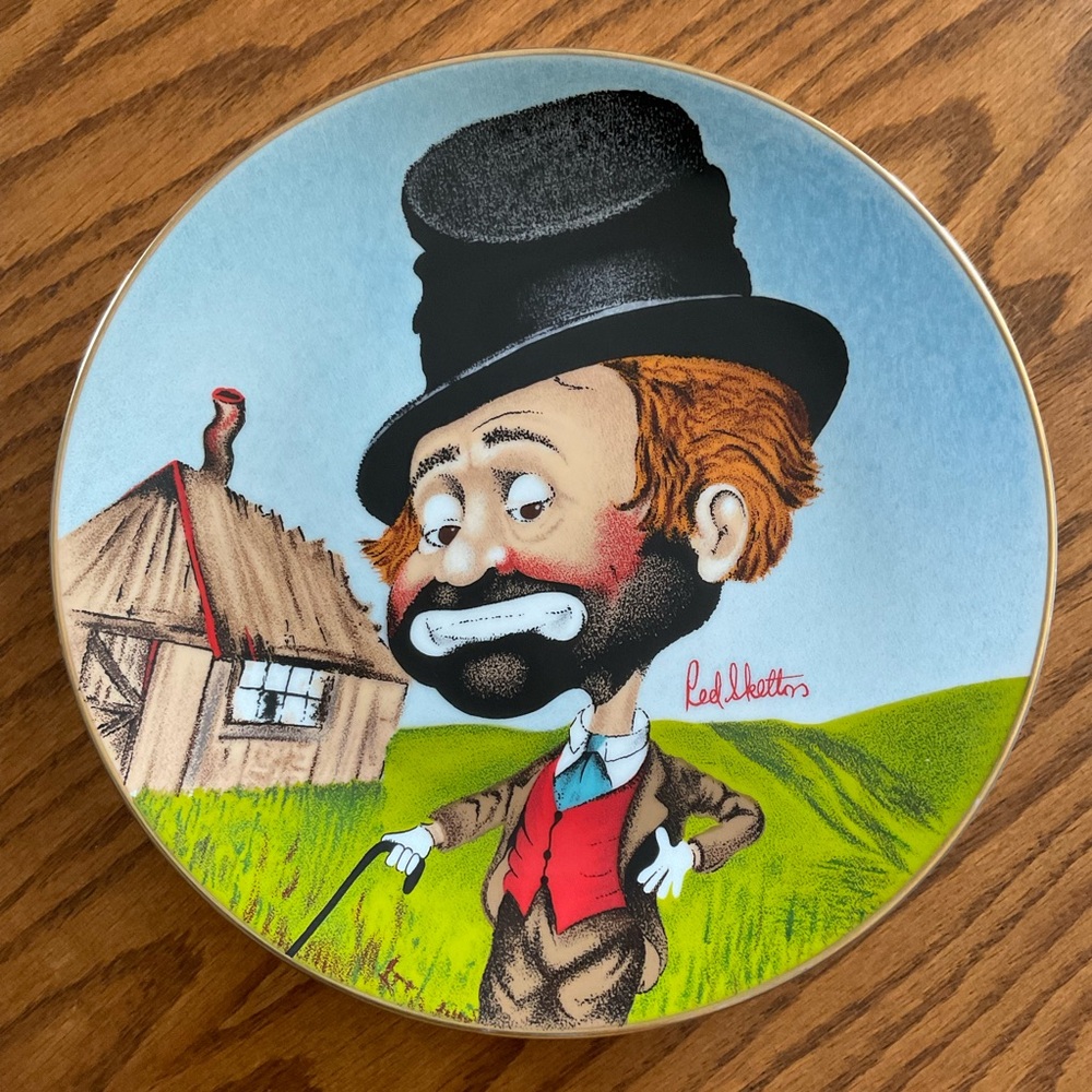 Red Skelton Collector Plate Set, “Freddie’s Shack” & Bronco Freddie”